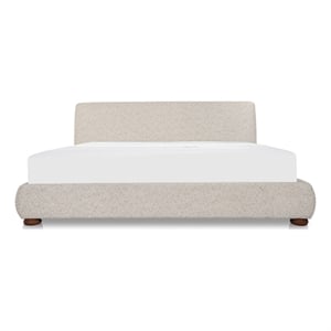 Moe's Home Collection Beau Storage Beds Fabric Gray