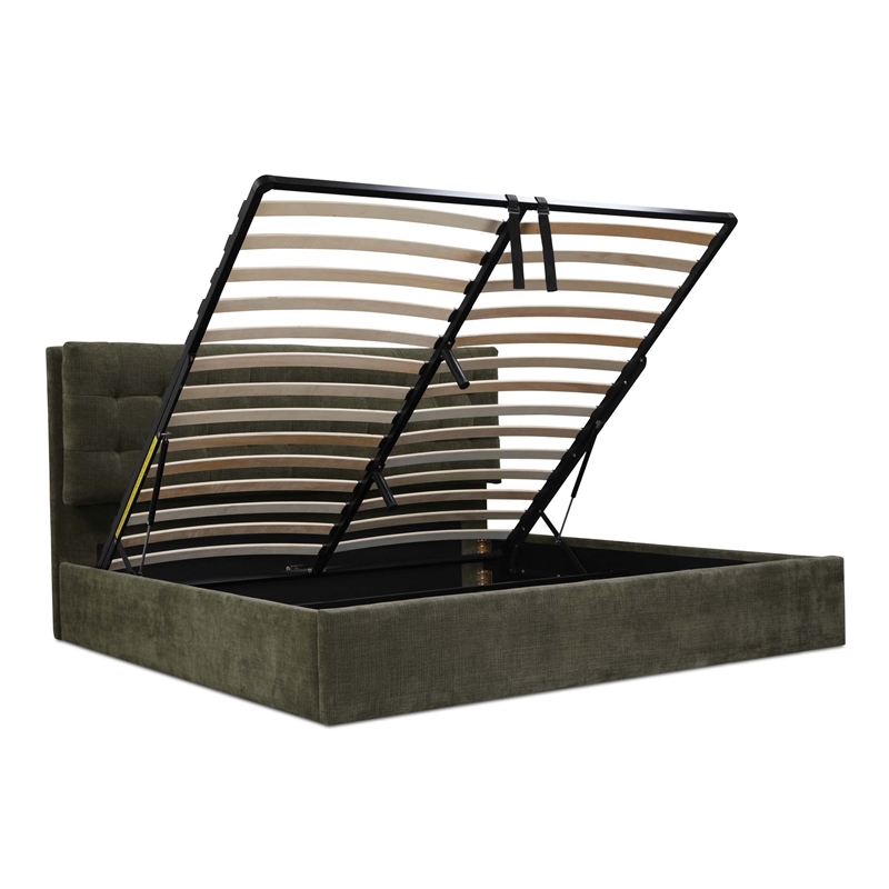 Moe's Home Collection Sebastion Storage Beds Fabric Green