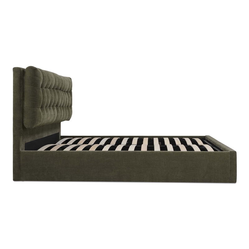 Moe's Home Collection Sebastion Storage Beds Fabric Green