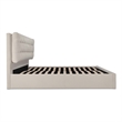Moe's Home Collection Sebastion Storage Beds Fabric Beige