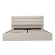 Moe's Home Collection Sebastion Storage Beds Fabric Beige