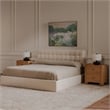Moe's Home Collection Sebastion Storage Beds Fabric Beige