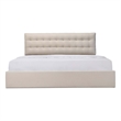 Moe's Home Collection Sebastion Storage Beds Fabric Beige