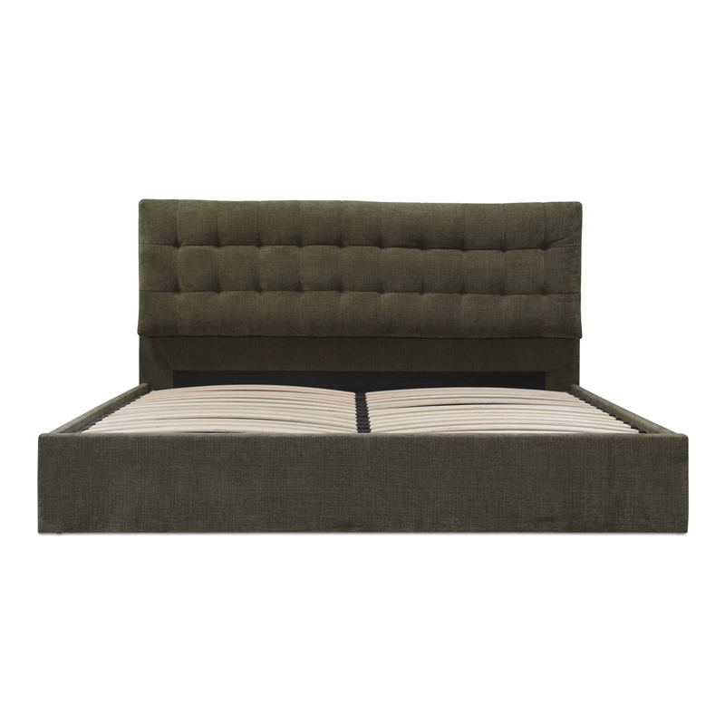 Moe's Home Collection Sebastion Storage Beds Fabric Green