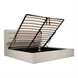 Moe's Home Collection Sebastion Storage Beds Fabric Beige