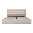 Moe's Home Collection Sebastion Storage Beds Fabric Beige