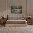 Moe's Home Collection Sebastion Storage Beds Fabric Beige