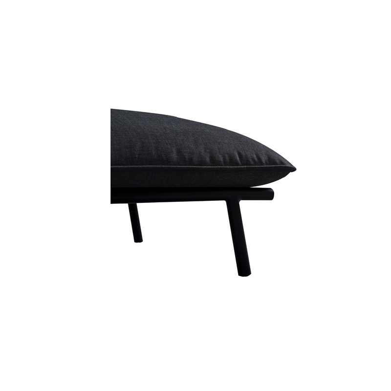 Moe's Home Collection Morgan Ottomans Fabric Gray