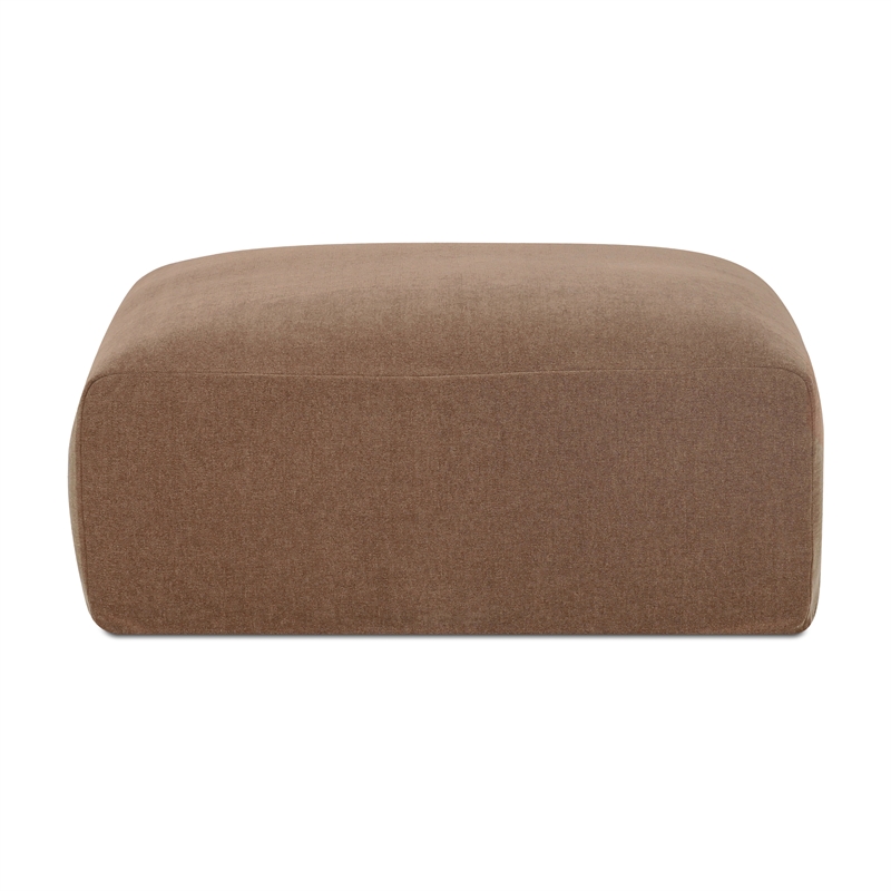 Moe's Home Collection Isla Ottomans Fabric Brown