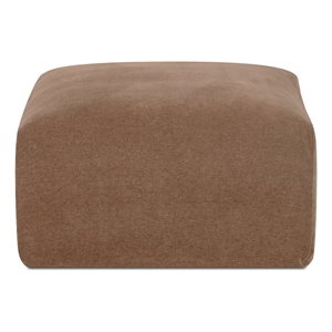 Moe's Home Collection Isla Ottomans Fabric Brown