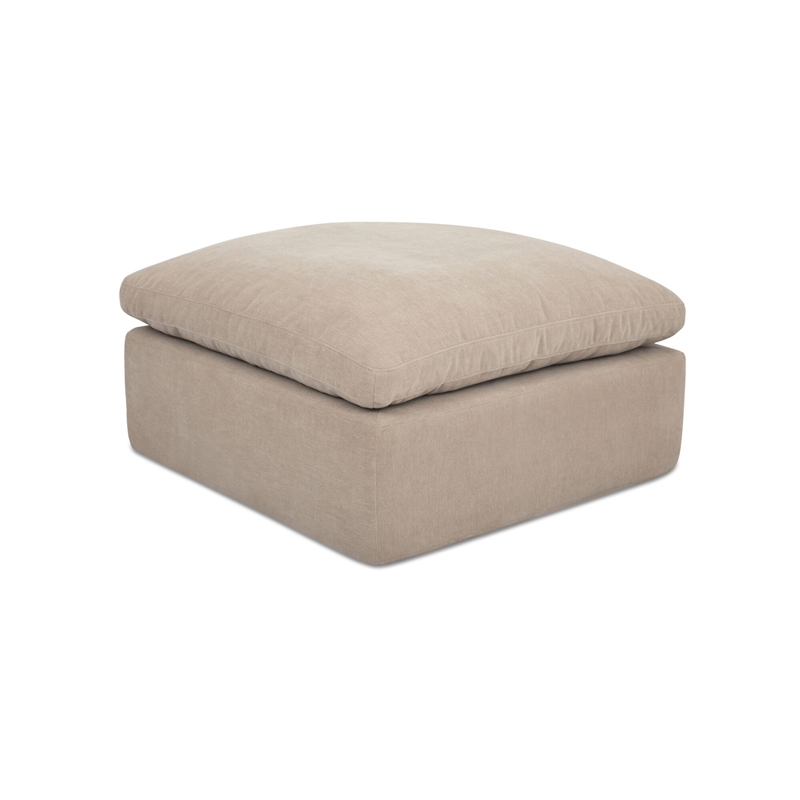 Moe's Home Collection Cates Ottomans Fabric Beige