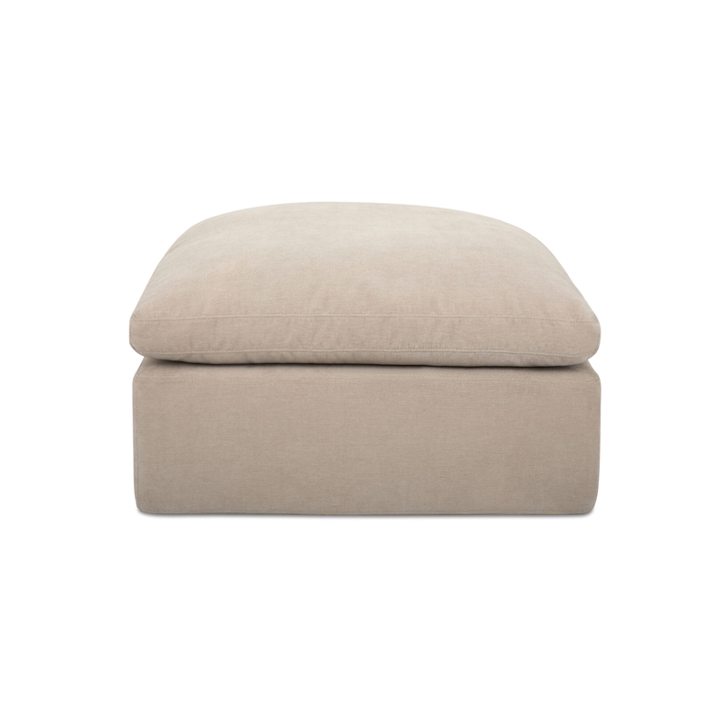 Moe's Home Collection Cates Ottomans Fabric Beige