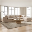 Moe's Home Collection Cates Ottomans Fabric Beige