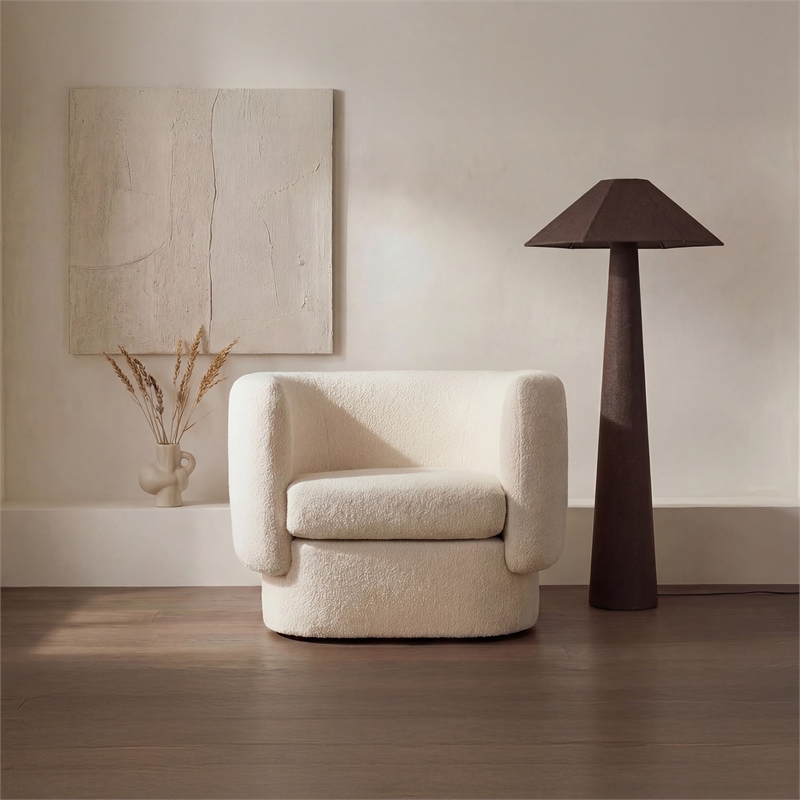 Moe's Home Collection Gigi Floor Lamps Fabric Brown