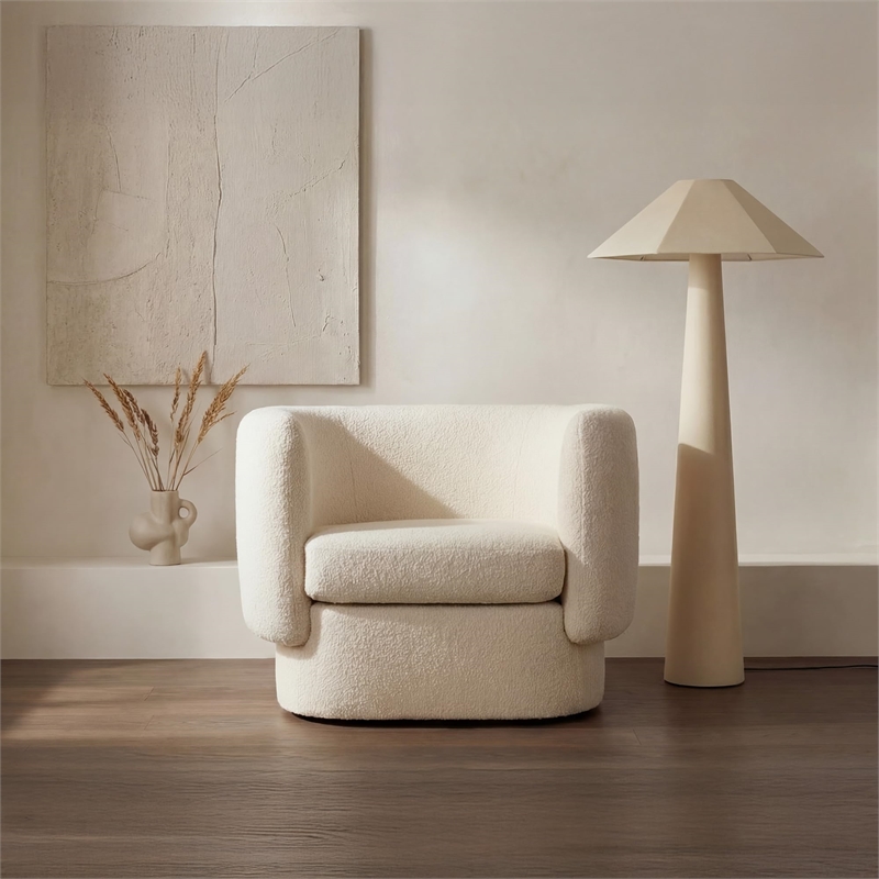 Moe's Home Collection Gigi Floor Lamps Fabric White