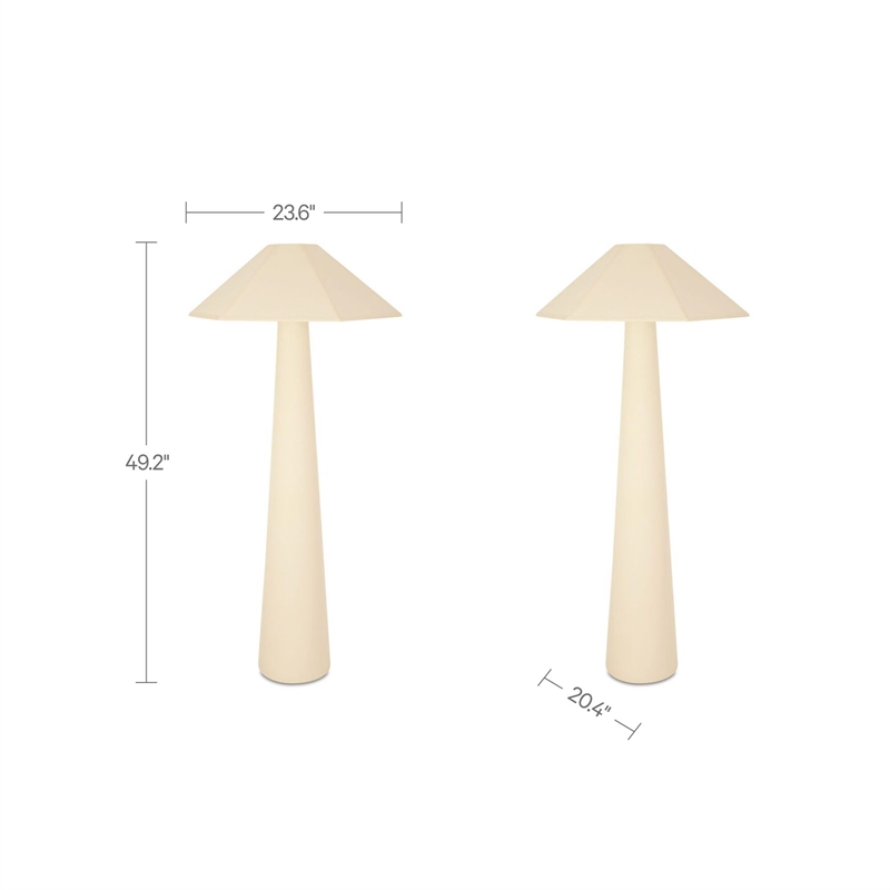 Moe's Home Collection Gigi Floor Lamps Fabric White