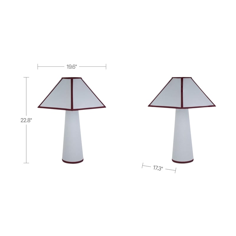 Moe's Home Collection Gigi Table Lamps Fabric Blue