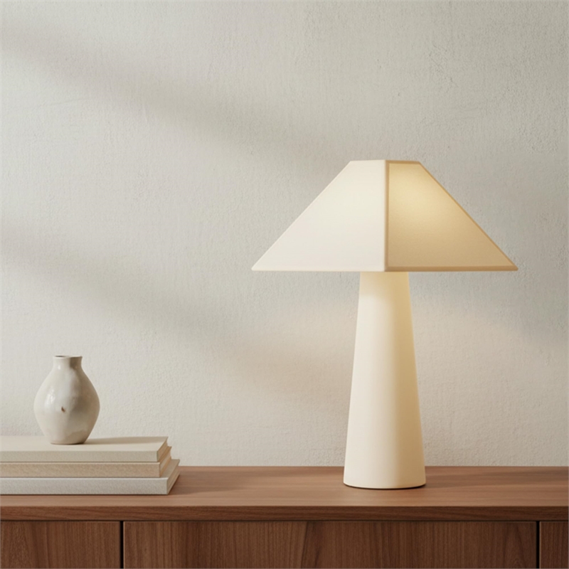 Moe's Home Collection Gigi Table Lamps Fabric White