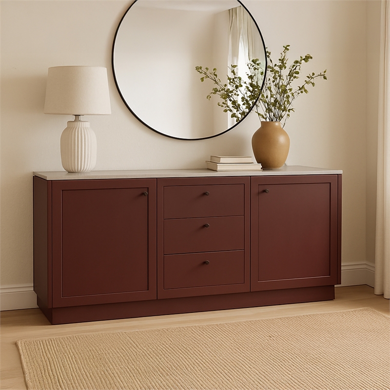 Moe's Home Collection Nadine Sideboards Marble Red