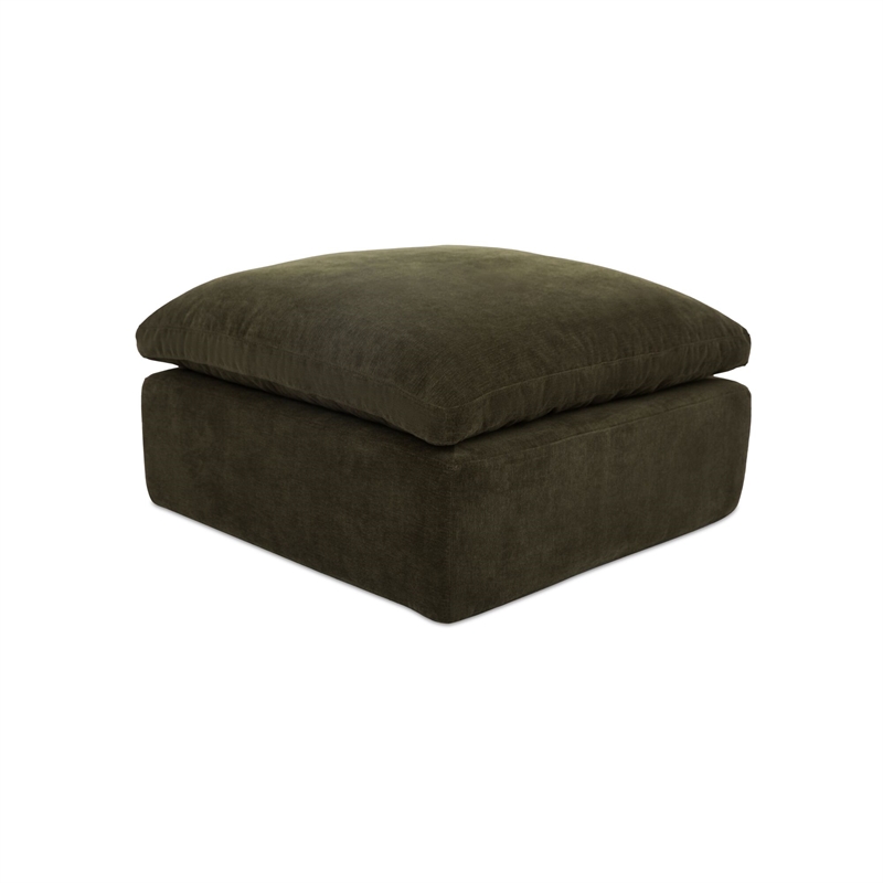 Moe's Home Collection Cates Ottomans Fabric Green