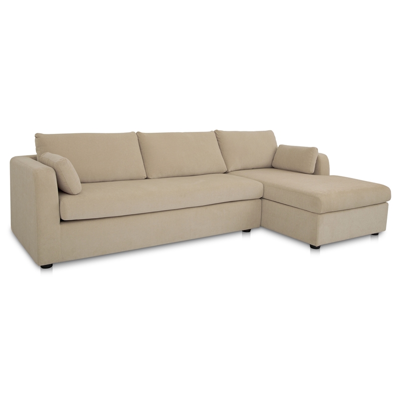 Moe's Home Collection Burrow Modular Sectionals Fabric Beige
