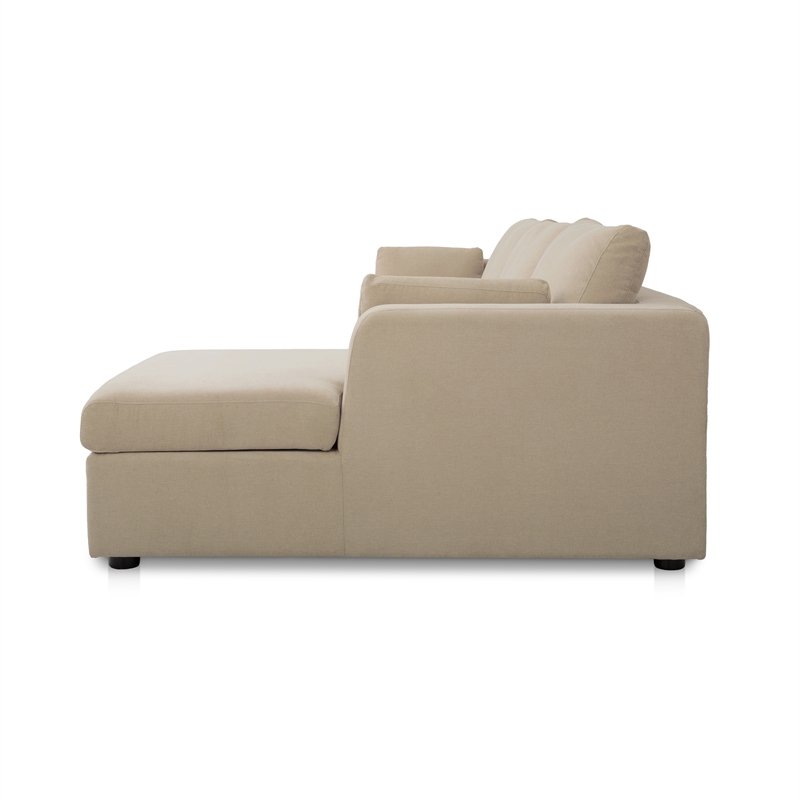 Moe's Home Collection Burrow Modular Sectionals Fabric Beige