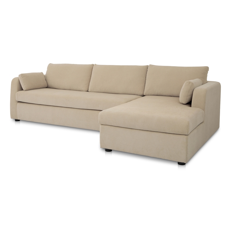 Moe's Home Collection Burrow Modular Sectionals Fabric Beige