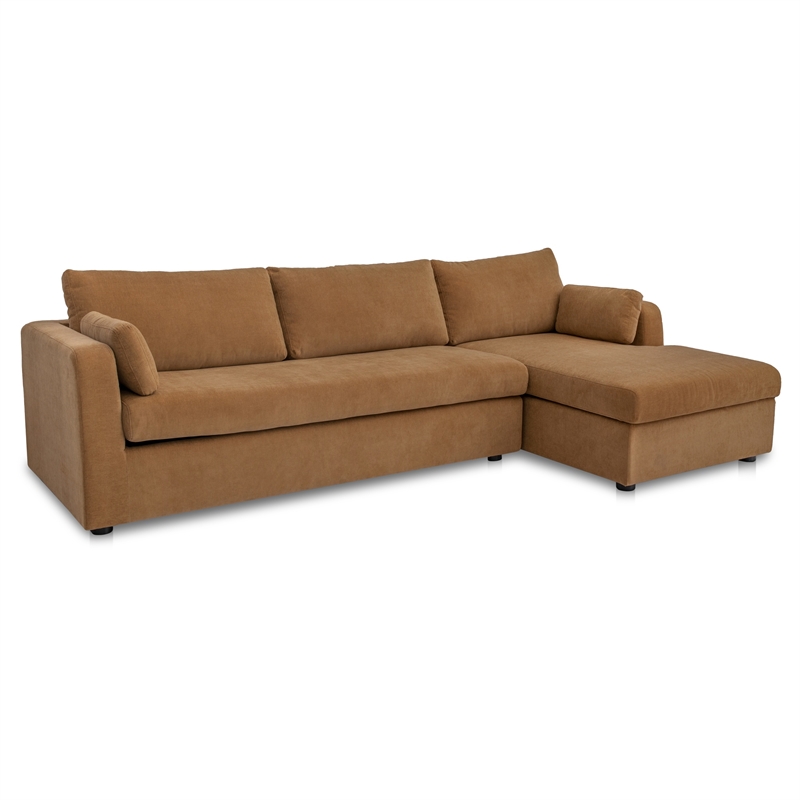 Moe's Home Collection Burrow Modular Sectionals Fabric Brown