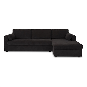 Moe's Home Collection Burrow Modular Sectionals Fabric Black
