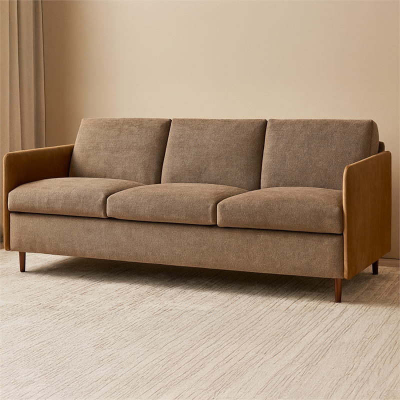 Moe's Home Collection Teller Sofas Fabric Brown
