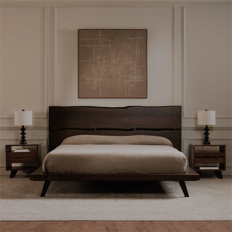 Moe's Home Collection Madagascar Beds Wood Brown