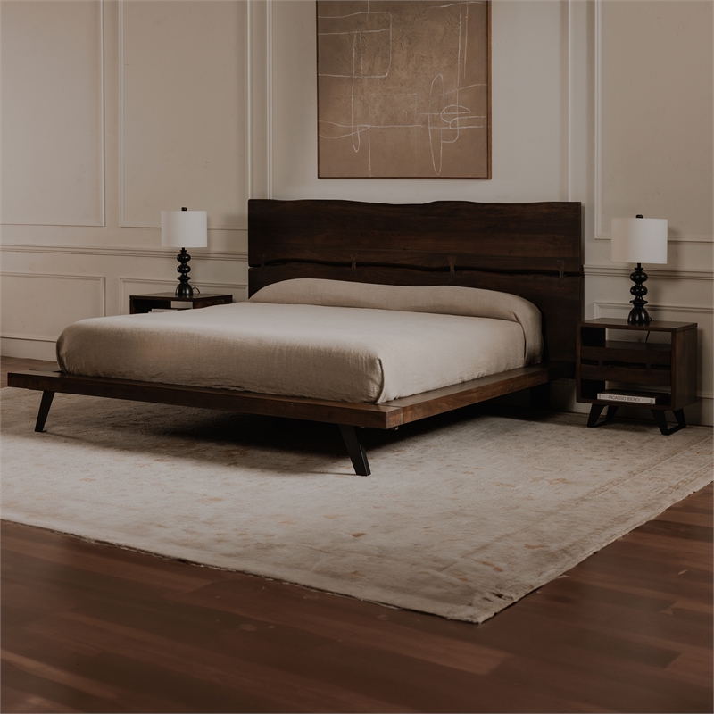 Moe's Home Collection Madagascar Beds Wood Brown