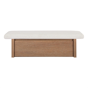 Moe's Home Collection Gemma Benches Fabric White