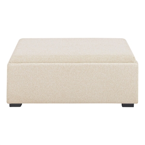 Moe's Home Collection Montana Ottomans Fabric White