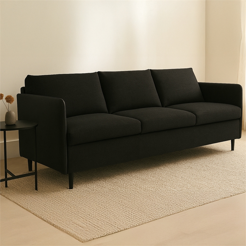 Moe's Home Collection Teller Sofas Fabric Black