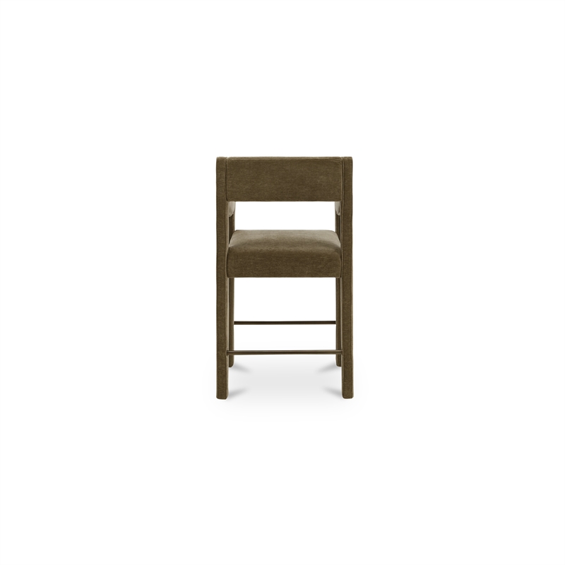 Moe's Home Collection Elise Counter Stools Fabric Green