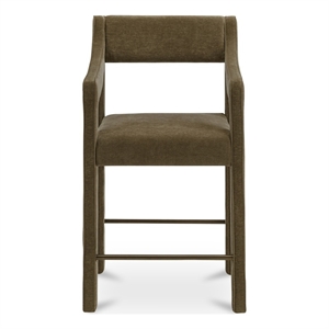 Moe's Home Collection Elise Counter Stools Fabric Green