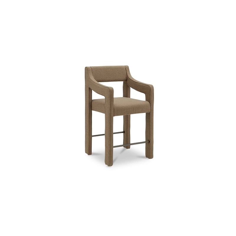 Moe's Home Collection Elise Counter Stools Fabric Brown