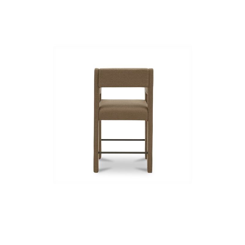 Moe's Home Collection Elise Counter Stools Fabric Brown