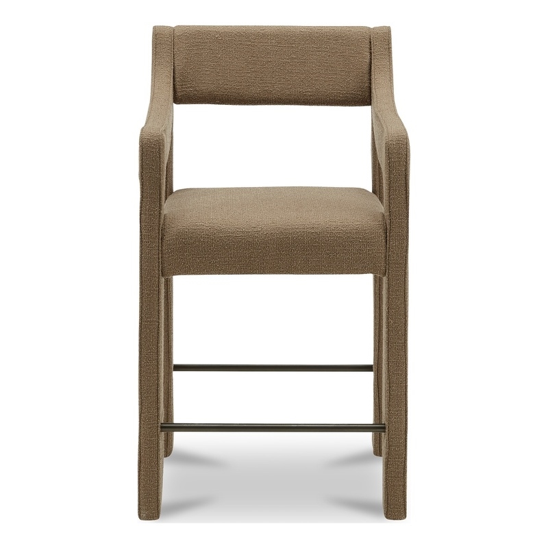 Moe's Home Collection Elise Counter Stools Fabric Brown