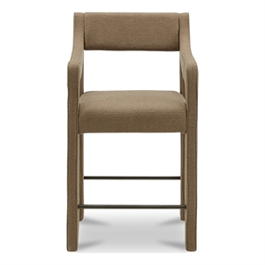 Moe's Home Collection Elise Counter Stools Fabric Brown