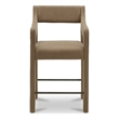 Moe's Home Collection Elise Counter Stools Fabric Brown