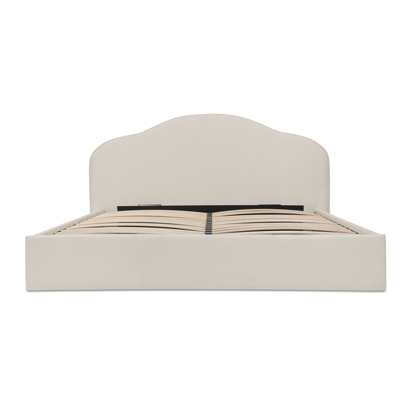 Moe's Home Collection Maggie Storage Beds Fabric White