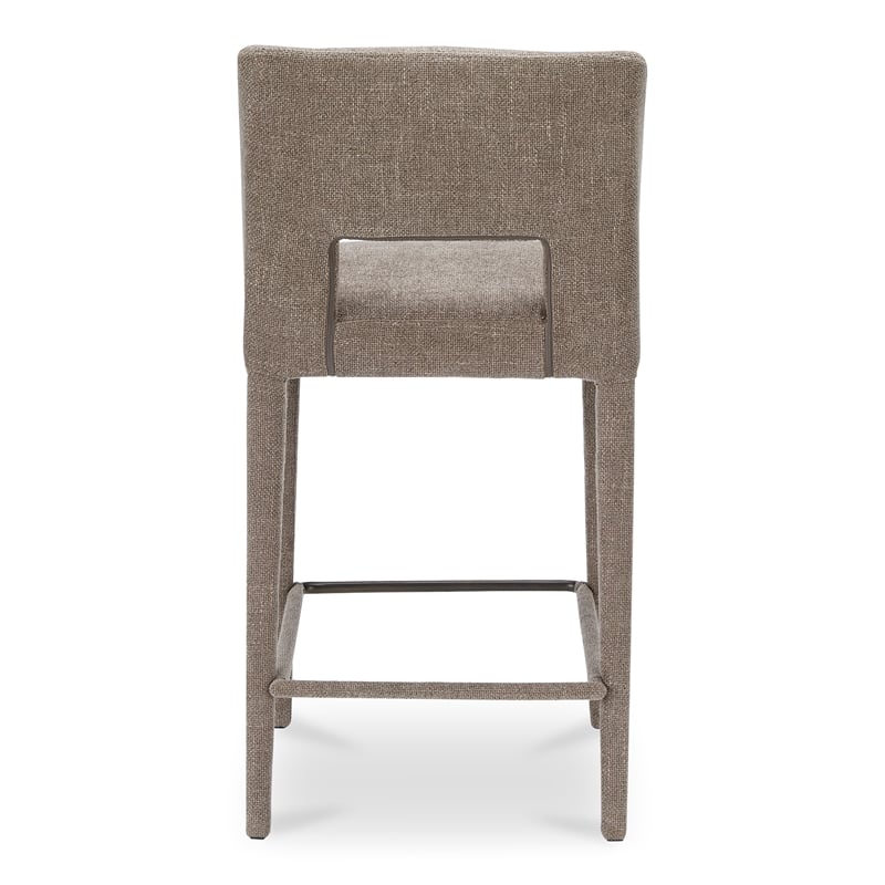 Moe's Home Collection Joyce Counter Stools Fabric Brown