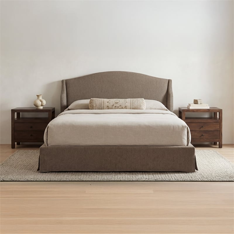 Moe's Home Collection Weston Storage Beds Fabric Brown