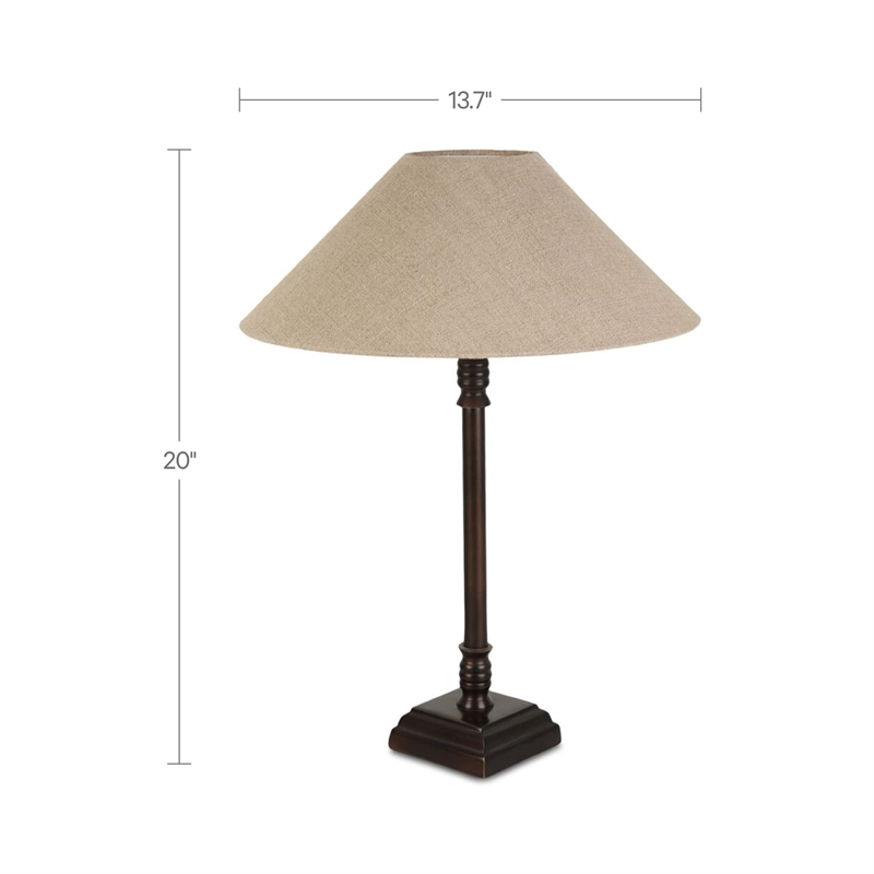 Moe's Home Collection Mayfair Table Lamps Metal Brown