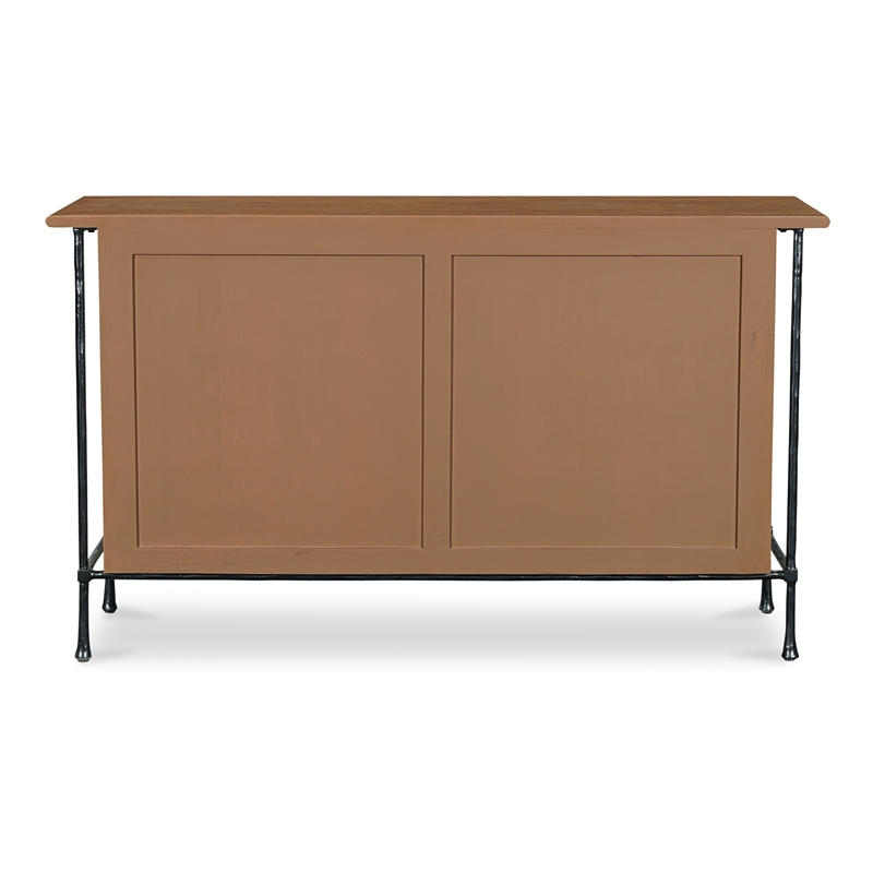 Moe's Home Collection Rene Solid Wood 6-Drawers Bedroom Dresser in Brown