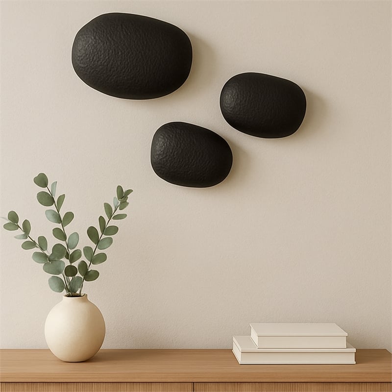Moe's Home Collection Breton Wall Sculptures Metal Black