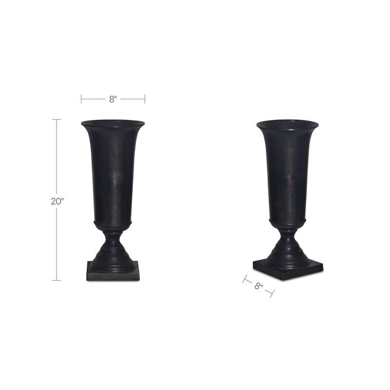 Moe's Home Collection Cassia Vases Metal Black