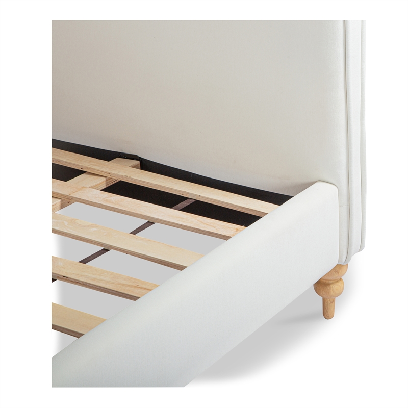 Moe's Home Collection Jacqueline Beds Fabric White